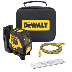 DEWALT DCLE14201GB USB Rechargeable Green Cross Line Laser Base Kit - Mississauga Hardware Centre Inc