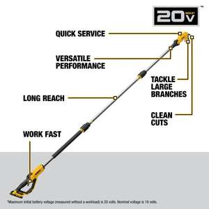 DEWALT DCPPR320D1 Pole Pruner Kit - Mississauga Hardware Centre Inc