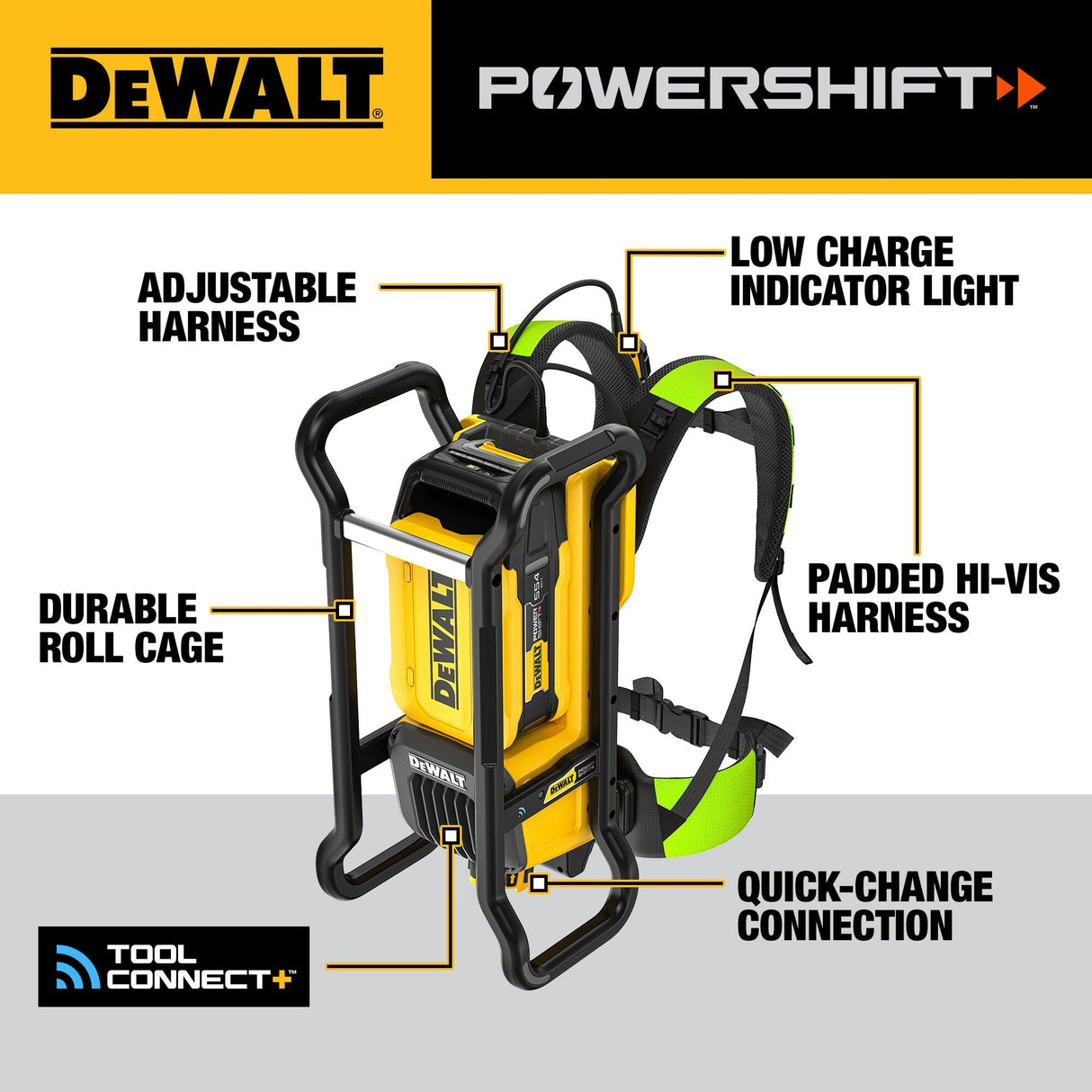 DEWALT DCPS310AG2 POWERSHIFT™ Backpack Vibrator Kit - Mississauga Hardware Centre Inc