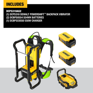 DEWALT DCPS310AG2 POWERSHIFT™ Backpack Vibrator Kit - Mississauga Hardware Centre Inc
