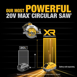 DEWALT DCS590B 20V MAX* XR® Brushless Cordless 7 - 1/4 in. Circular Saw (Tool Only) - Mississauga Hardware Centre Inc
