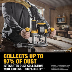 DEWALT DCW620B 20V MAX XR BRUSHLESS CORDLESS 2 - 1/4 PEAK HP PLUNGE ROUTER (TOOL ONLY) - Mississauga Hardware Centre Inc