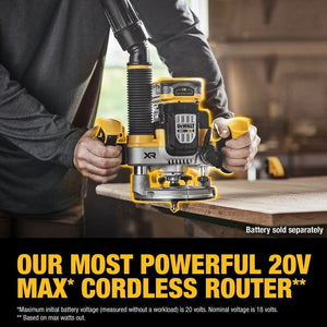 DEWALT DCW620B 20V MAX XR BRUSHLESS CORDLESS 2 - 1/4 PEAK HP PLUNGE ROUTER (TOOL ONLY) - Mississauga Hardware Centre Inc