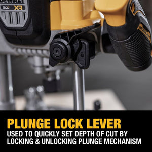 DEWALT DCW620B 20V MAX XR BRUSHLESS CORDLESS 2 - 1/4 PEAK HP PLUNGE ROUTER (TOOL ONLY) - Mississauga Hardware Centre Inc