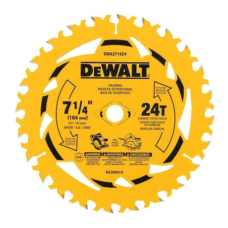 DEWALT DWA27142 7 - 1/4 in. 24T Circular Saw Blade - Mississauga Hardware Centre Inc