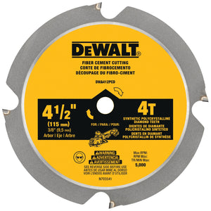 DEWALT DWA412PCD 4 - 1/2 in. 4T Fiber Cement Cutting Circular Saw Blade - Mississauga Hardware Centre Inc