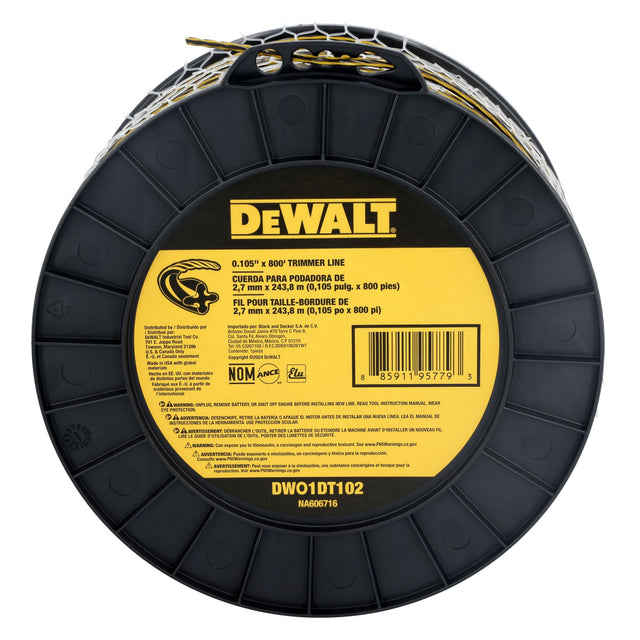DEWALT DWO1DT102 0.105 in. X 700 ft. Trimmer Line - Mississauga Hardware Centre Inc