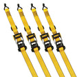 DEWALT DXBC33004 1.5" x 16' Medium Duty Ratchet Tie Down Straps 3300 LB Break Strength (4 PK) - Mississauga Hardware Centre Inc