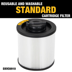DEWALT DXVC6910 6 Gallon to 16 Gallon Cartridge Filter for Regular for Wet/Dry Vacuum - Mississauga Hardware Centre Inc