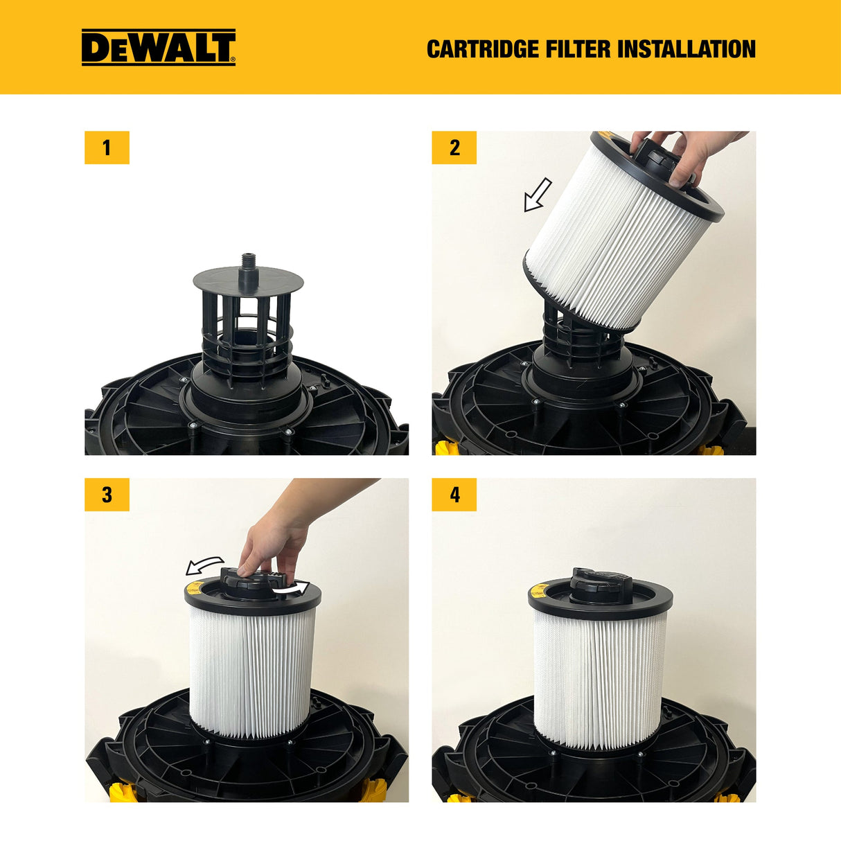 DEWALT DXVC6910 6 Gallon to 16 Gallon Cartridge Filter for Regular for Wet/Dry Vacuum - Mississauga Hardware Centre Inc