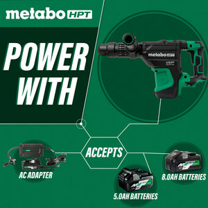metabo HPT DH3640DAQ2M 36V MultiVolt™ Brushless Cordless 1-9/16" SDS Max Rotary Hammer (Tool Body Only)