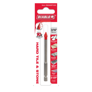 Diablo Hard Tile & Stone Carbide Tipped Drill Bit