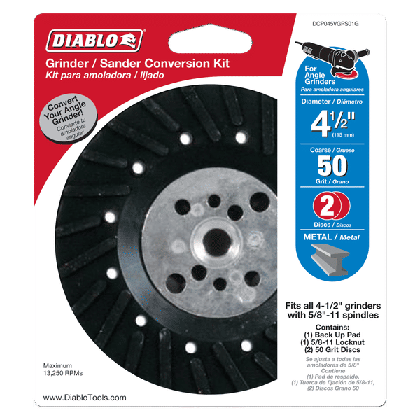 DIABLO CDP045VGPS01G 4 - 1/2" Grinder to Sander Conversion Kit - Mississauga Hardware Centre Inc