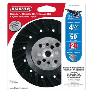 DIABLO CDP045VGPS01G 4 - 1/2" Grinder to Sander Conversion Kit - Mississauga Hardware Centre Inc