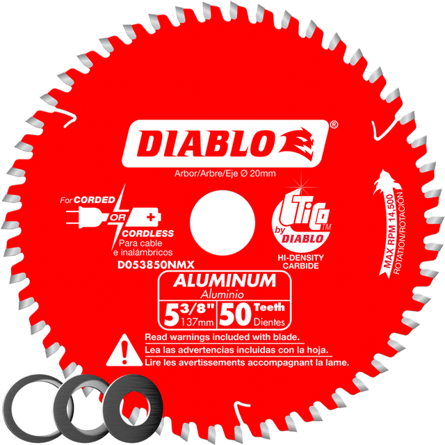Diablo D053850NMX 5 - 3/8" x 50 - Teeth Saw Blade for Medium Aluminum - Mississauga Hardware Centre Inc