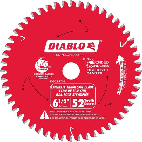 Diablo D0652TSL 6 - 1/2in 52 - Teeth Track Saw Blade for Laminate - Mississauga Hardware Centre Inc