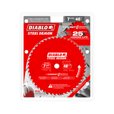 Diablo D0748CF 7 - 1/4" x 48 - Teeth Steel Demon™ Cermet II Saw Blade for Medium Metal - Mississauga Hardware Centre IncDIABLOD0748CFA