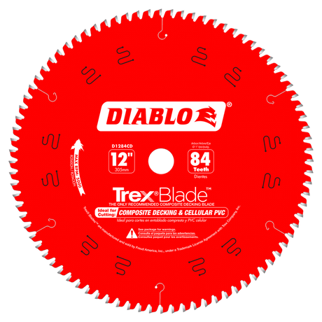 Diablo D1284CDC 12" x 84 - Teeth TrexBlade™ Saw Blade for Composites and Plastic - Mississauga Hardware Centre Inc