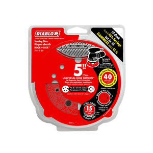 DIABLO DCD050040H15G 5" 40 - Grit Hook & Lock™ ROS Sanding Discs (15 - pk) - Mississauga Hardware Centre Inc