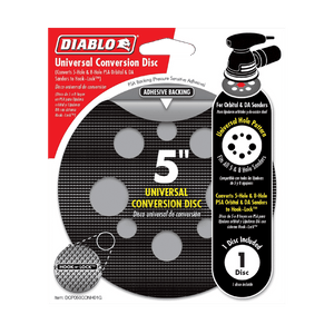 DIABLO DCP050CONH01G 5" Random Orbital Sander Universal Conversion Disc - Mississauga Hardware Centre Inc