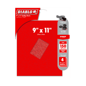 DIABLO DCS911150S04G 9" x 11" 150 - Grit Sanding Sheets (4 - pk) - Mississauga Hardware Centre Inc
