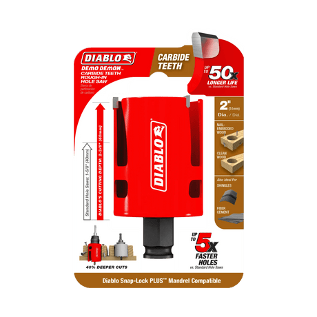 Diablo Demo Demon® Carbide Teeth Rough - In Hole Saws - Mississauga Hardware Centre Inc