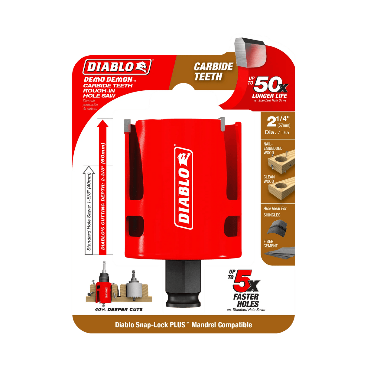 Diablo Demo Demon® Carbide Teeth Rough - In Hole Saws - Mississauga Hardware Centre Inc