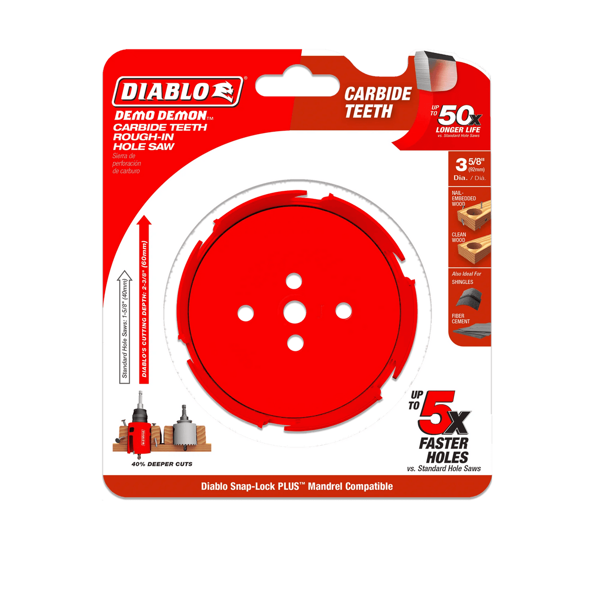 Diablo Demo Demon® Carbide Teeth Rough - In Hole Saws - Mississauga Hardware Centre Inc