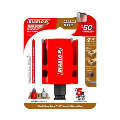 Diablo Demo Demon® Carbide Teeth Rough - In Hole Saws - Mississauga Hardware Centre Inc