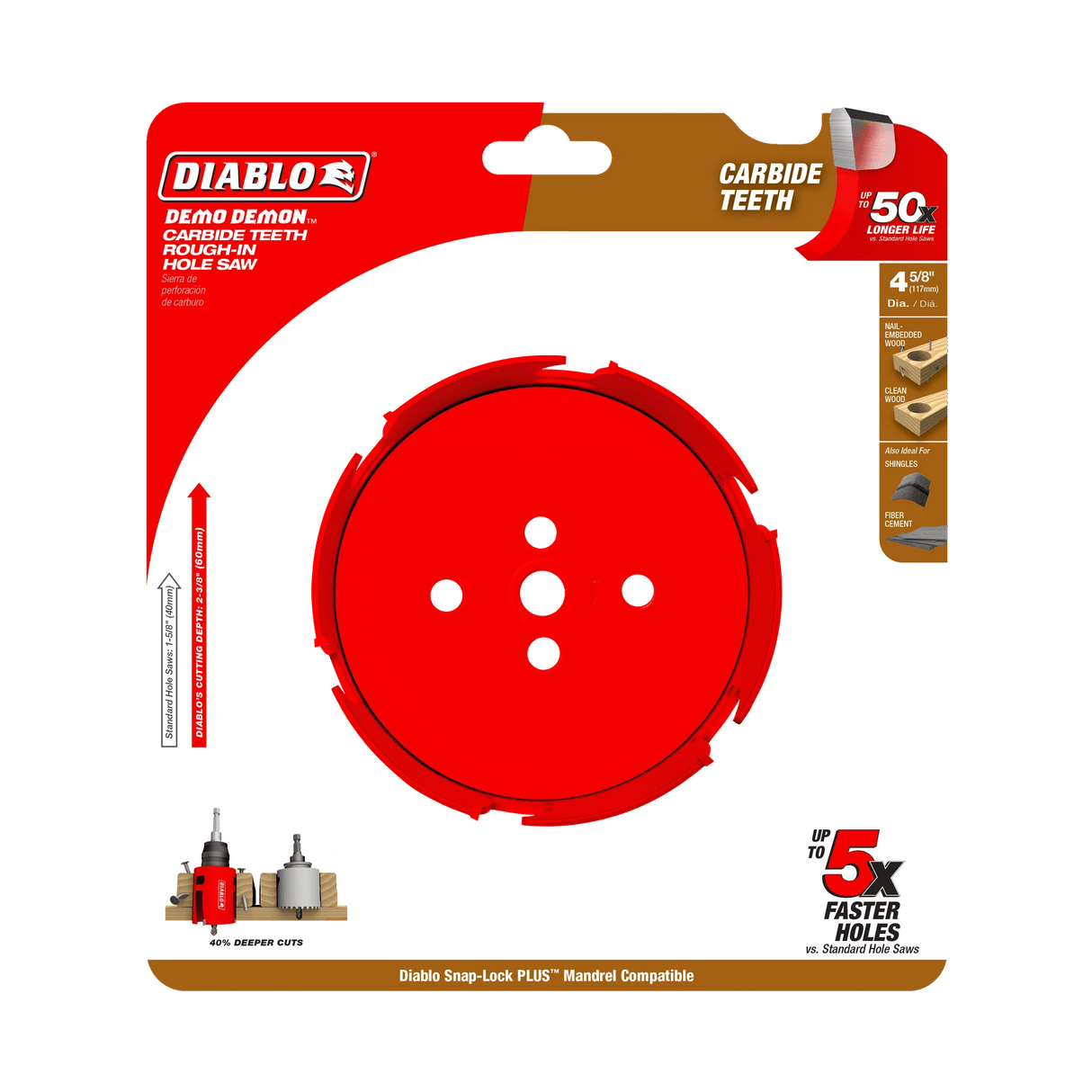 Diablo Demo Demon® Carbide Teeth Rough - In Hole Saws - Mississauga Hardware Centre Inc