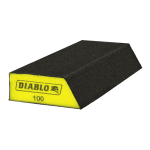 DIABLO DFBANGBFIN01G 8" x 3" x 1" 100 - Grit Extended Corner Contact Sanding Sponge - Mississauga Hardware Centre Inc