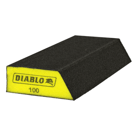 DIABLO DFBANGBFIN02G 8" x 3" x 1" 100 - Grit Extended Corner Contact Sanding Sponges (2 - pk) - Mississauga Hardware Centre Inc
