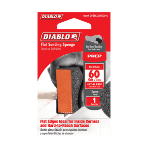 DIABLO DFBBLOCMED01G 4" x 2 - 1/2" x 1" 60 - Grit Flat Edge Sanding Sponge - Mississauga Hardware Centre Inc