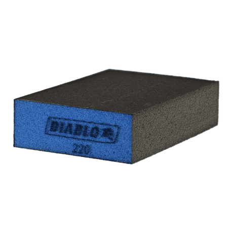 DIABLO DFBBLOCMFN01G 4" x 2 - 1/2" x 1" 220 - Grit Flat Edge Sanding Sponge - Mississauga Hardware Centre Inc