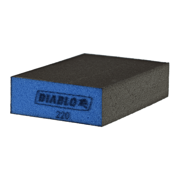 DIABLO DFBBLOCMFN01G 4" x 2 - 1/2" x 1" 220 - Grit Flat Edge Sanding Sponge - Mississauga Hardware Centre Inc