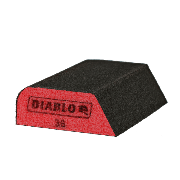 DIABLO DFBCOMBCRS01G 4" x 2 - 1/2" x 1" 36 - Grit Dual - Edge Sanding Sponge - Mississauga Hardware Centre Inc