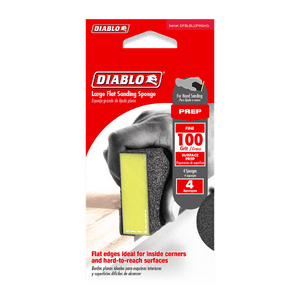 DIABLO DFBLBLOFIN04G 5" x 3" x 1" 100 - Grit Large Flat Edge Sanding Sponges (4 - pk) - Mississauga Hardware Centre Inc
