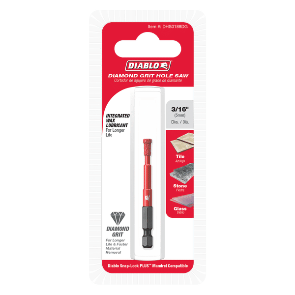 DIABLO DHS0188DG 3/16" Diamond Grit Hole Saw - Mississauga Hardware Centre Inc