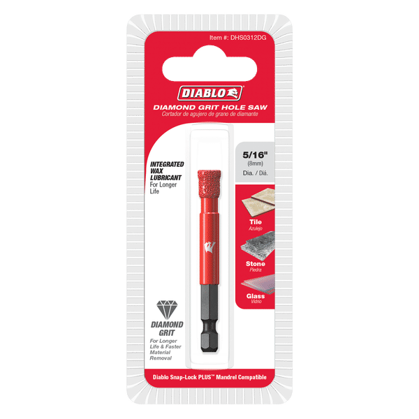 DIABLO DHS0312DG 5/16" Diamond Grit Hole Saw - Mississauga Hardware Centre Inc