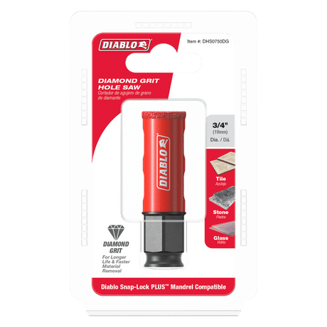 DIABLO DHS0750DG 3/4" Diamond Grit Hole Saw - Mississauga Hardware Centre Inc