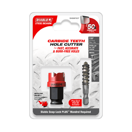 DIABLO DHS0875CF 7/8" Steel Demon™ Carbide Teeth Hole Cutter - Mississauga Hardware Centre Inc