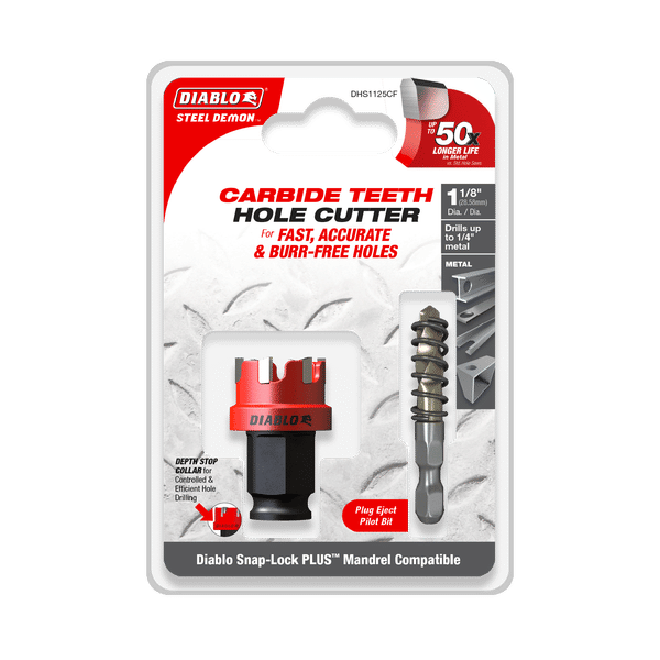 DIABLO DHS1125CF 1 - 1/8" Steel Demon™ Carbide Teeth Hole Cutter - Mississauga Hardware Centre Inc