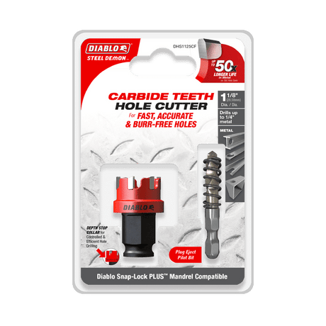 DIABLO DHS1125CF 1 - 1/8" Steel Demon™ Carbide Teeth Hole Cutter - Mississauga Hardware Centre Inc