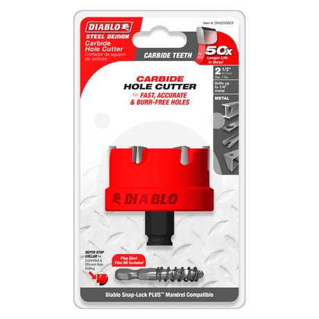 DIABLO DHS2500CF 2 - 1/2" Steel Demon™ Carbide Teeth Hole Cutter - Mississauga Hardware Centre Inc