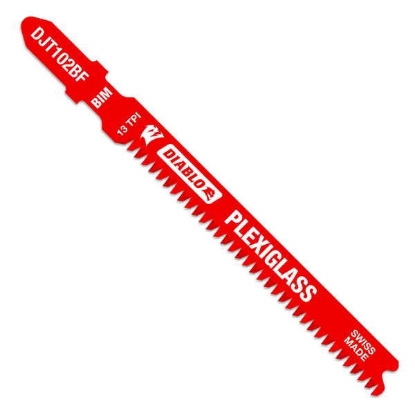 DIABLO DJT102BF5 3 - 5/8" 13TPI Bi - Metal Jig Saw Blades for Plexiglass (5 - pk) - Mississauga Hardware Centre Inc