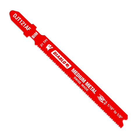 DIABLO DJT121AF5 3 - 5/8" 21TPI Bi - Metal Jig Saw Blades for Medium Metal (5 - pk) - Mississauga Hardware Centre Inc
