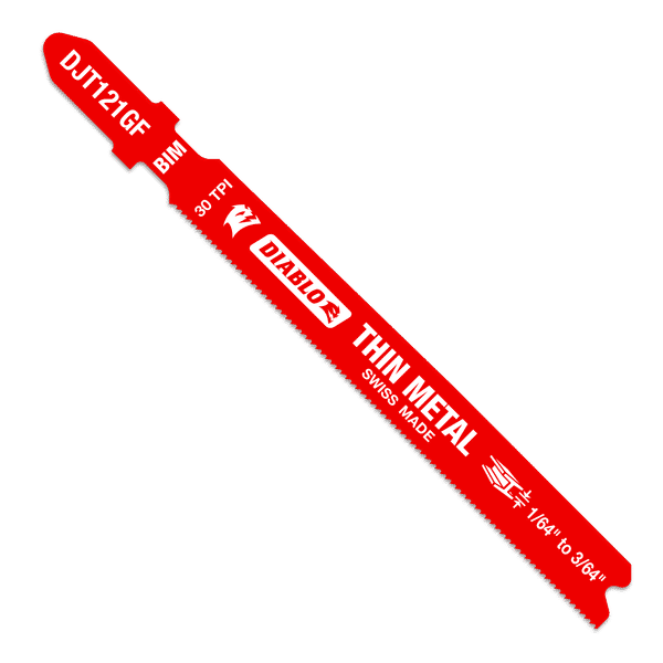 DIABLO DJT121GF5 3 - 5/8" 30TPI Bi - Metal Jig Saw Blades for Thin Metal (5 - pk) - Mississauga Hardware Centre Inc