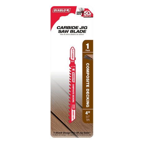 DIABLO DJT144DHM 4" 5/7TPI Carbide Jig Saw Blade for Composite Decking - Mississauga Hardware Centre Inc