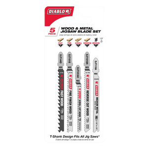 DIABLO DJT5S Jig Saw Blade Set for Wood & Metal (5 - pc) - Mississauga Hardware Centre Inc