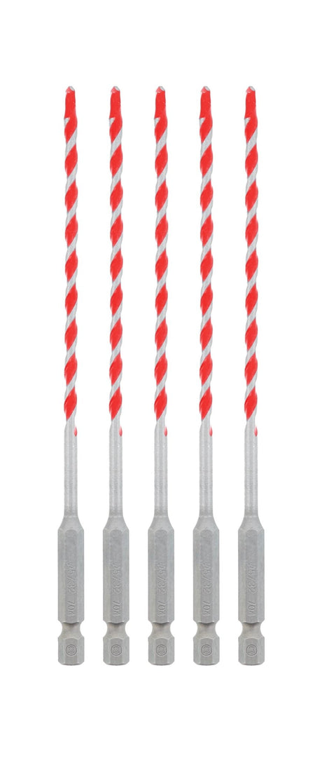 Diablo DMARG1020 - P5 5/32" x 3" x 6" SPEEDemon™ Red Granite Carbide - Tipped Hammer Drill Bits (5 - Pack) - Mississauga Hardware Centre Inc